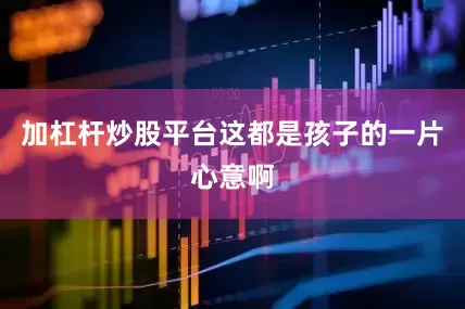 加杠杆炒股平台这都是孩子的一片心意啊