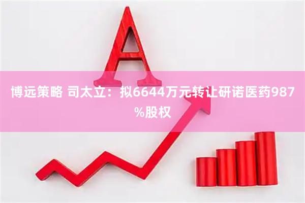 博远策略 司太立：拟6644万元转让研诺医药987%股权