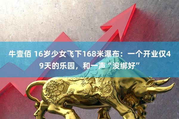 牛壹佰 16岁少女飞下168米瀑布：一个开业仅49天的乐园，和一声“没绑好”