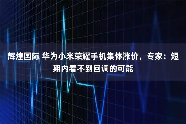 辉煌国际 华为小米荣耀手机集体涨价，专家：短期内看不到回调的可能